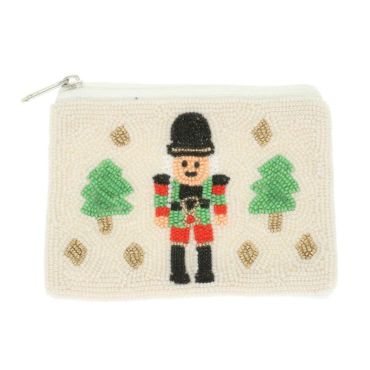 Christmas Nutcracker Beaded Coin Bag - ZumBuys