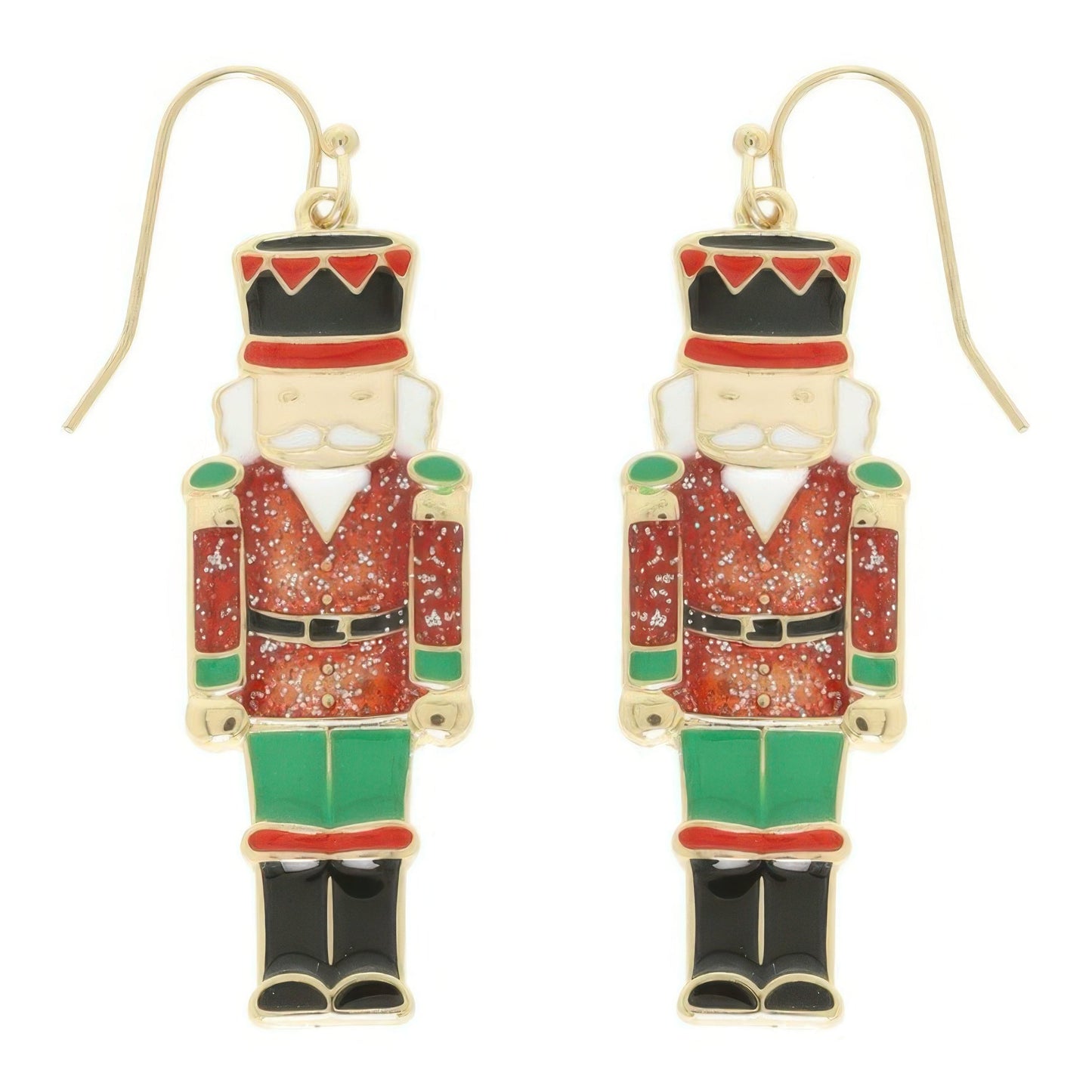 Christmas Nutcracker Enamel Dangle Earrings - ZumBuys