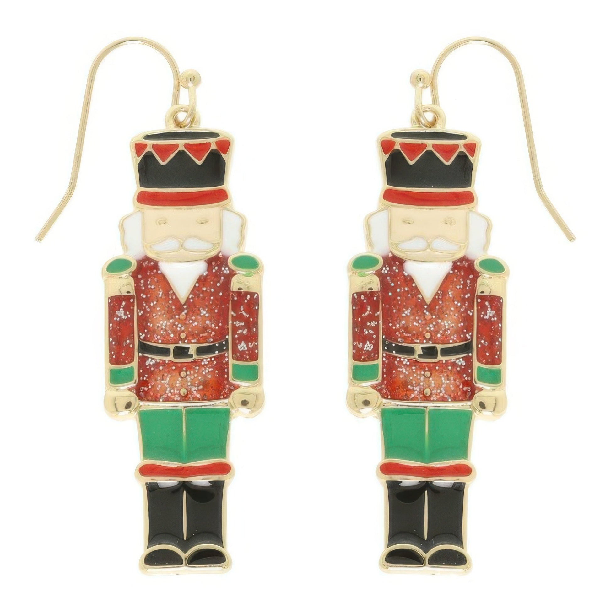 Christmas Nutcracker Enamel Dangle Earrings - ZumBuys