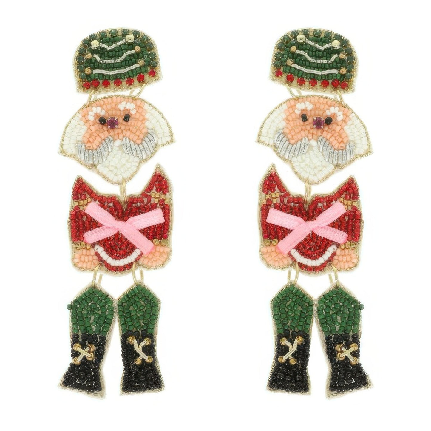 Christmas Nutcracker Seed Bead Earrings - ZumBuys