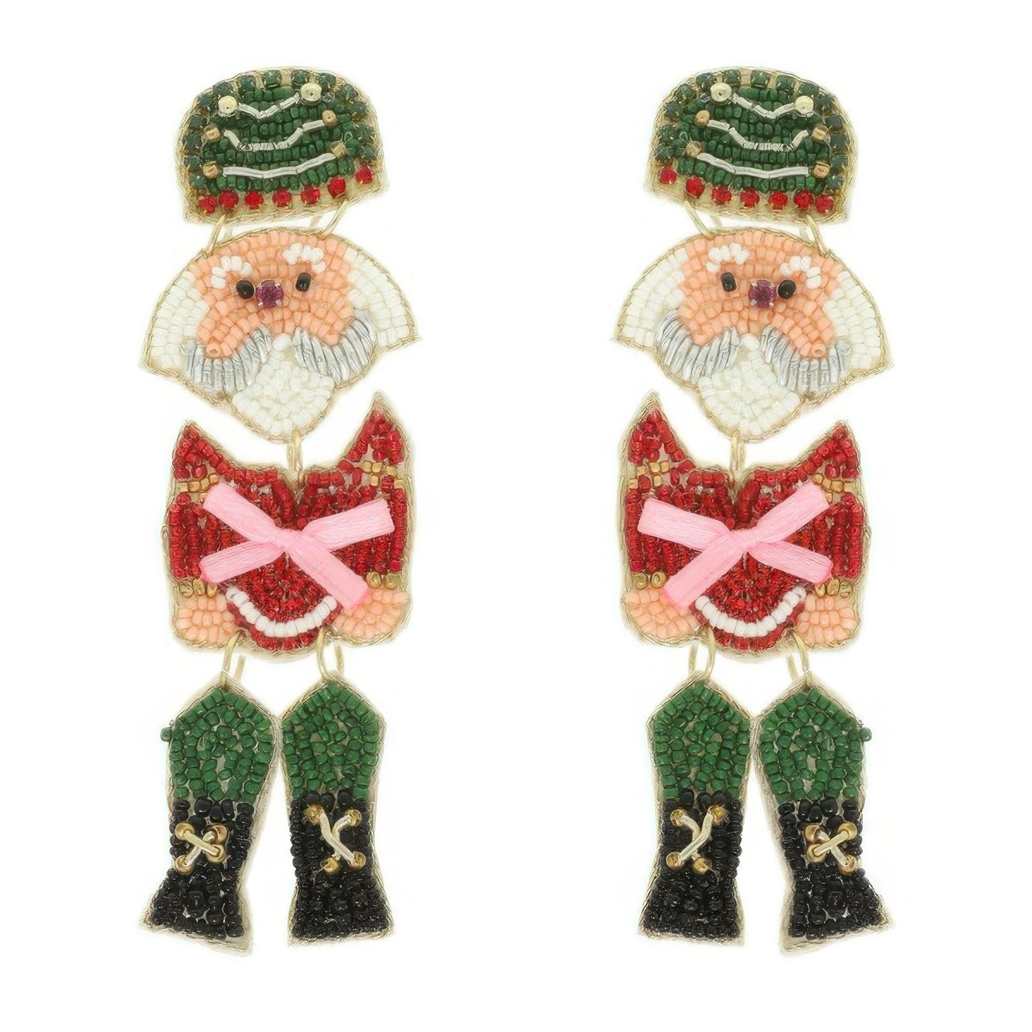 Christmas Nutcracker Seed Bead Earrings - ZumBuys