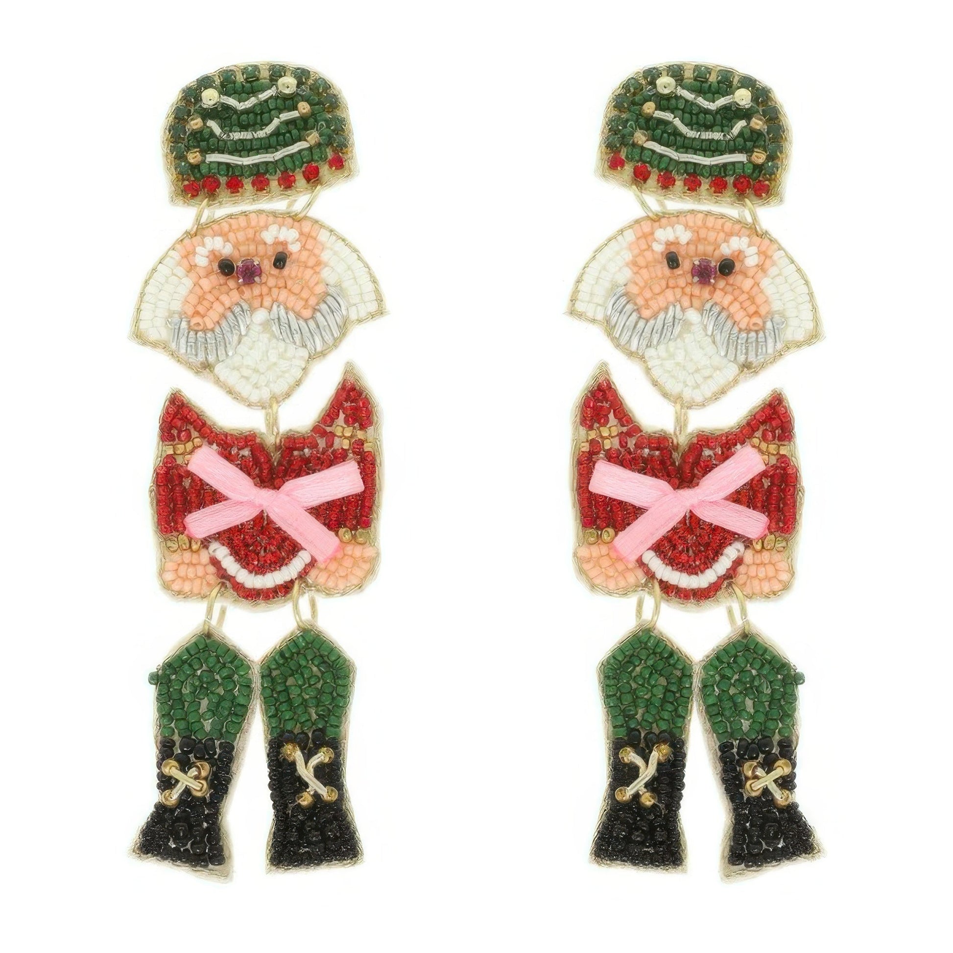 Christmas Nutcracker Seed Bead Earrings - ZumBuys