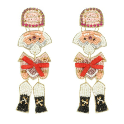 Christmas Nutcracker Seed Bead Earrings - ZumBuys