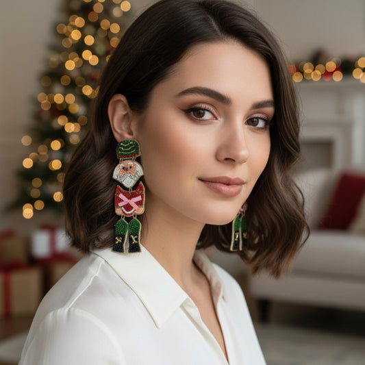 Christmas Nutcracker Seed Bead Earrings - ZumBuys