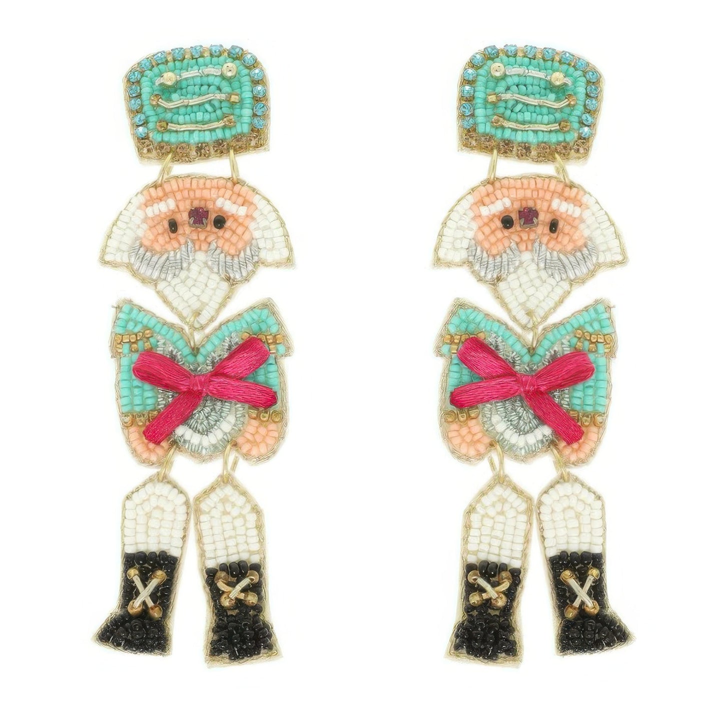 Christmas Nutcracker Seed Bead Earrings - ZumBuys