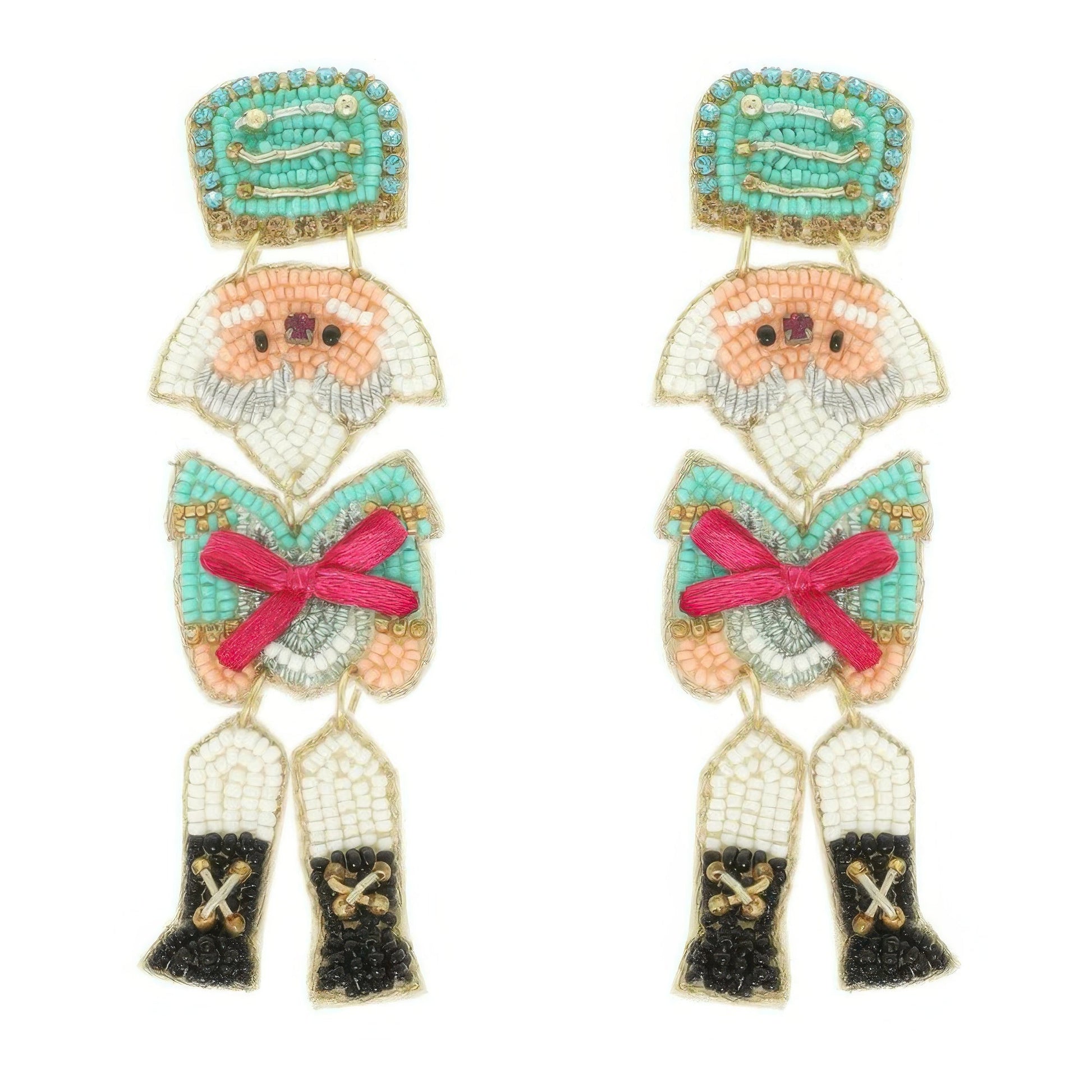 Christmas Nutcracker Seed Bead Earrings - ZumBuys