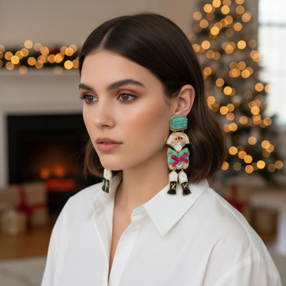 Christmas Nutcracker Seed Bead Earrings - ZumBuys