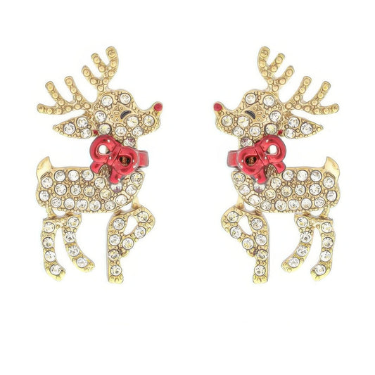 Christmas Reindeer Post Earrings - ZumBuys