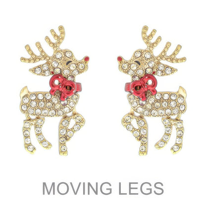 Christmas Reindeer Post Earrings - ZumBuys