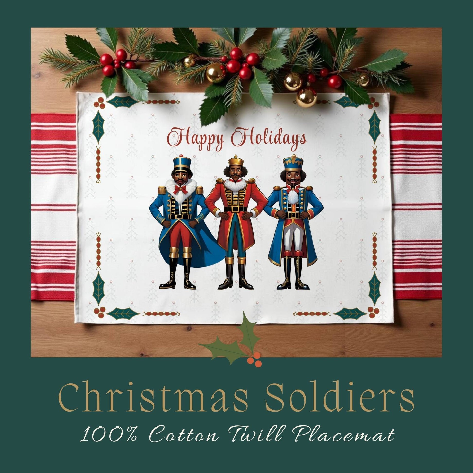 Christmas Soldiers Placemat, 2pc - ZumBuys