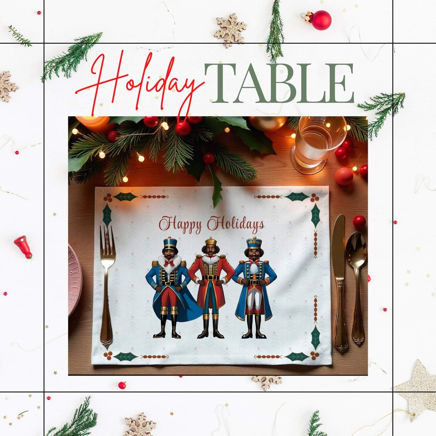 Christmas Soldiers Placemat, 2pc - ZumBuys