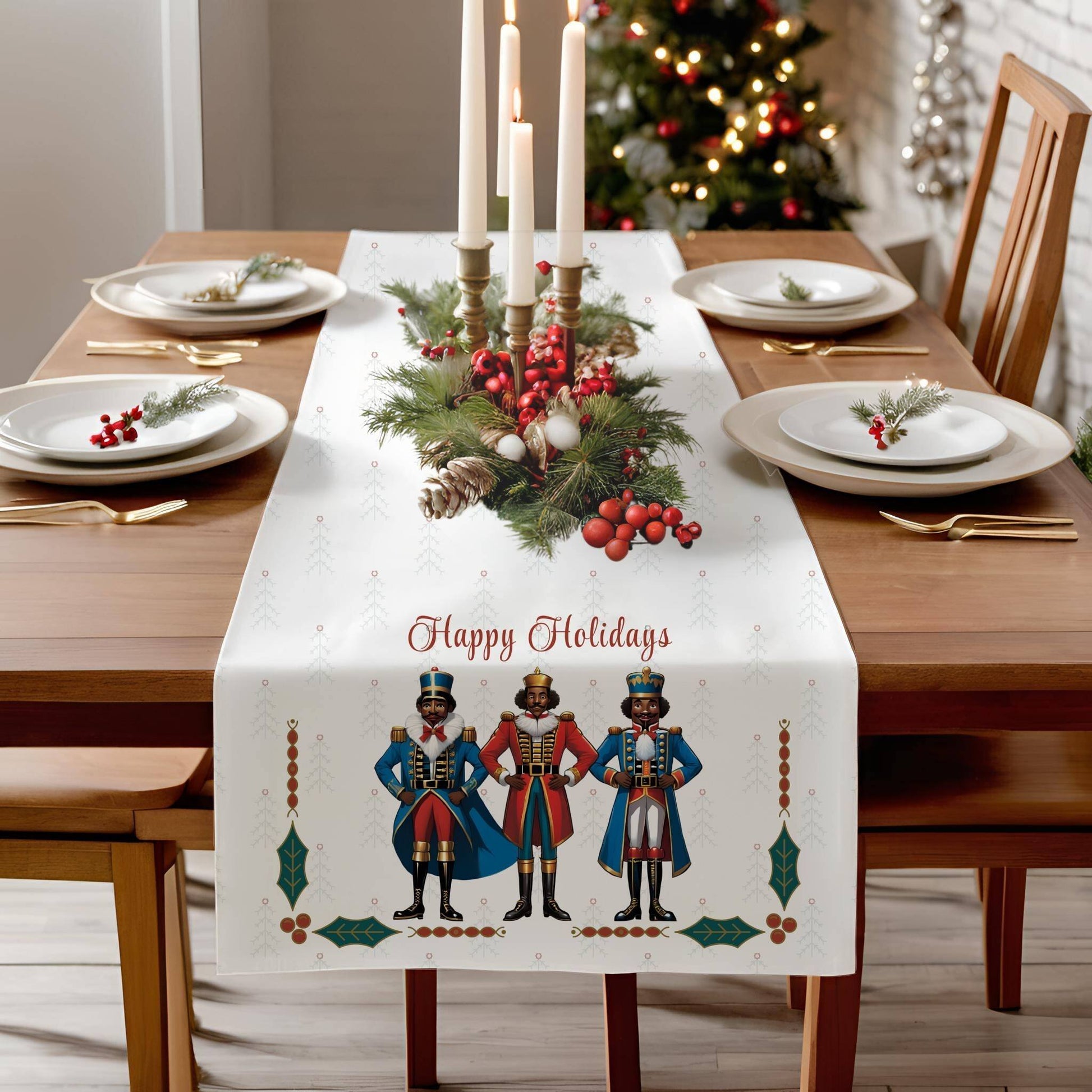 Christmas Soldiers Table Runner (Cotton, Poly) - ZumBuys