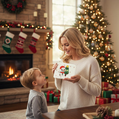 Christmas Theme Jeweled Beaded Coin Bag - ZumBuys