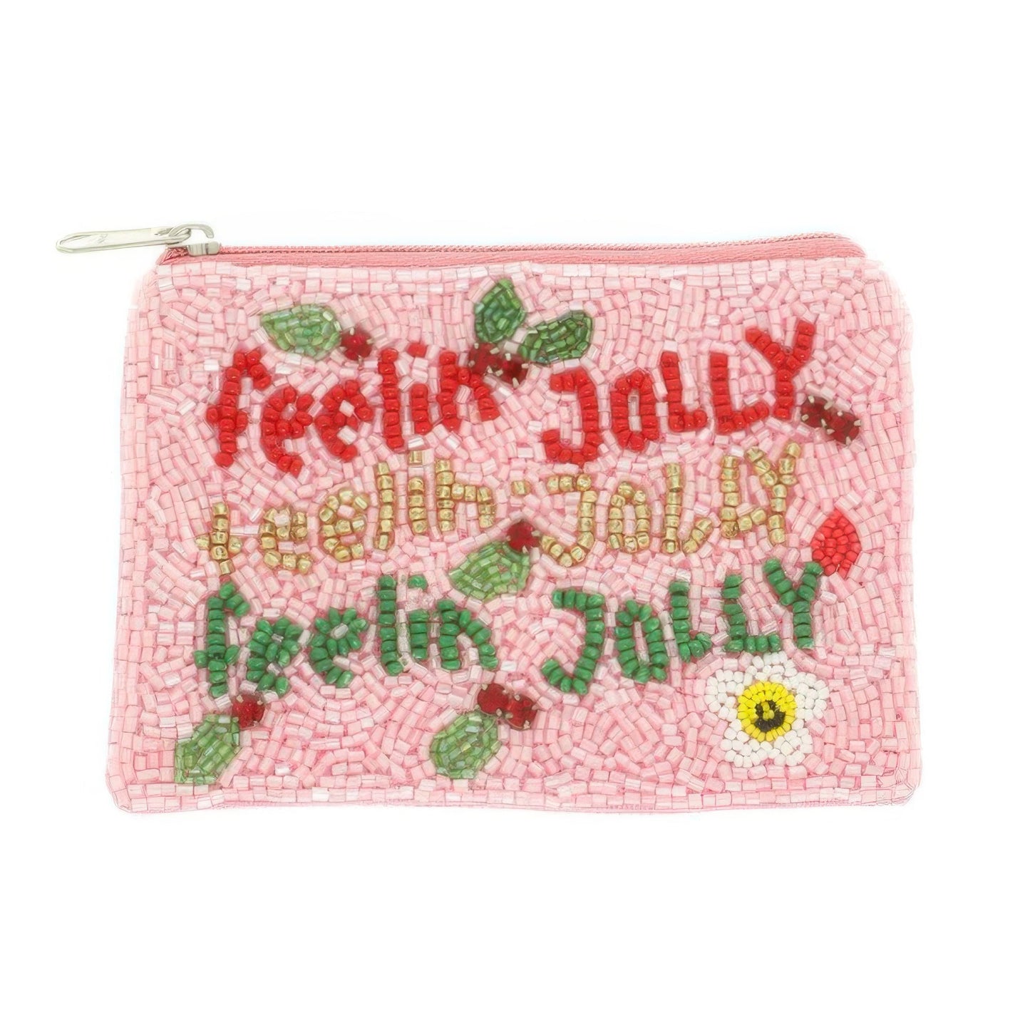 Christmas Themed Beaded Coin Bag - ZumBuys