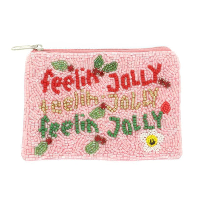 Christmas Themed Beaded Coin Bag - ZumBuys