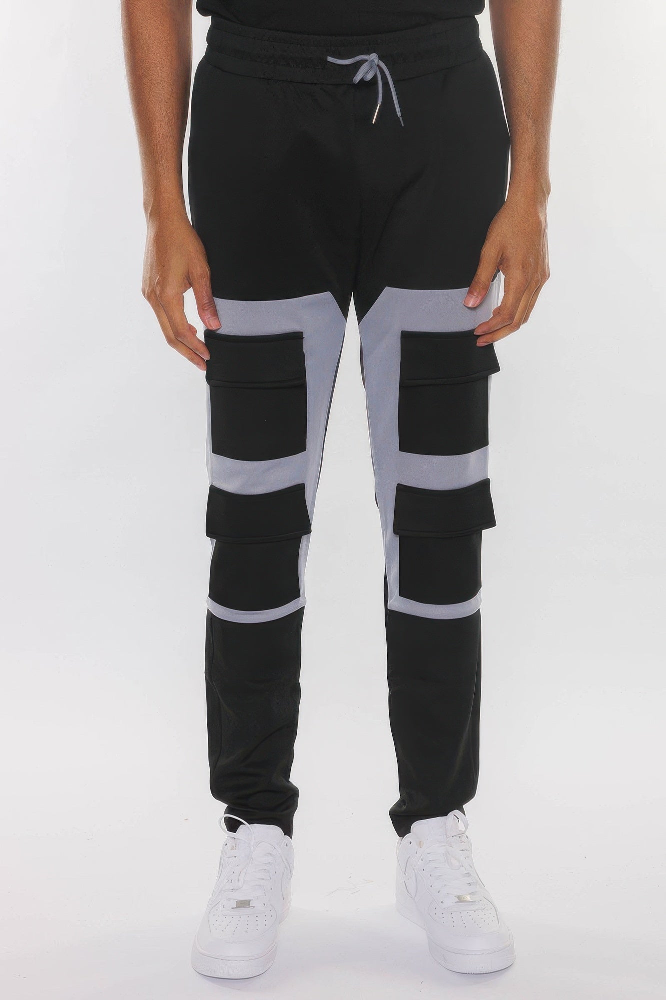 Color Block Cargo Track Pant - ZumBuys