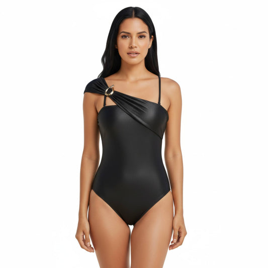 Contemporary One Piece With Asymmetric Strap - ZumBuys