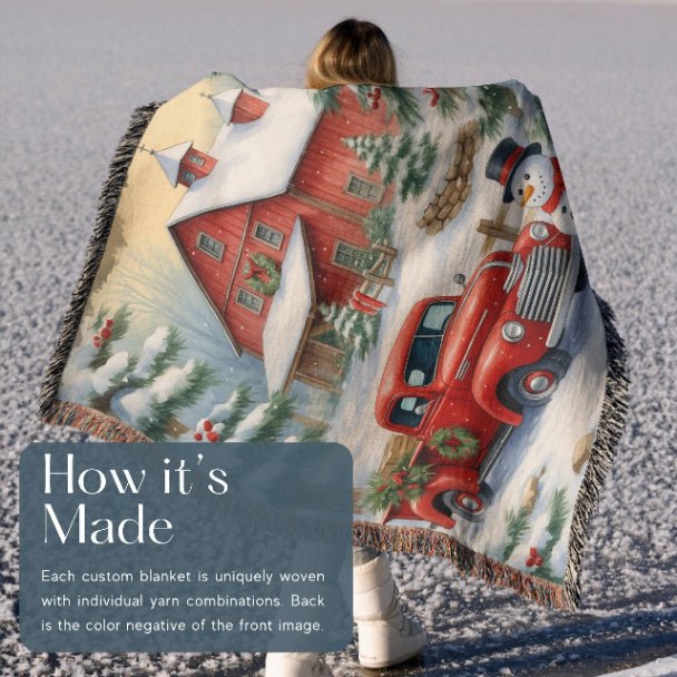 Country Christmas Delight Woven Blankets - ZumBuys