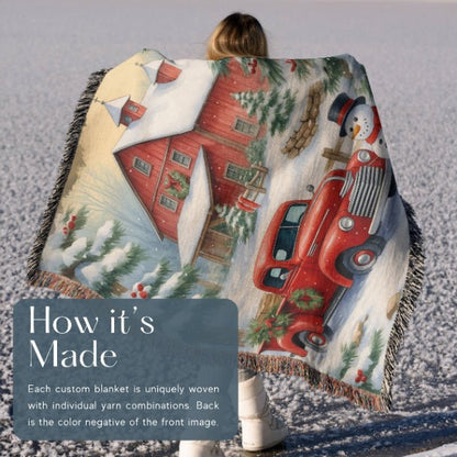 Country Christmas Delight Woven Blankets - ZumBuys