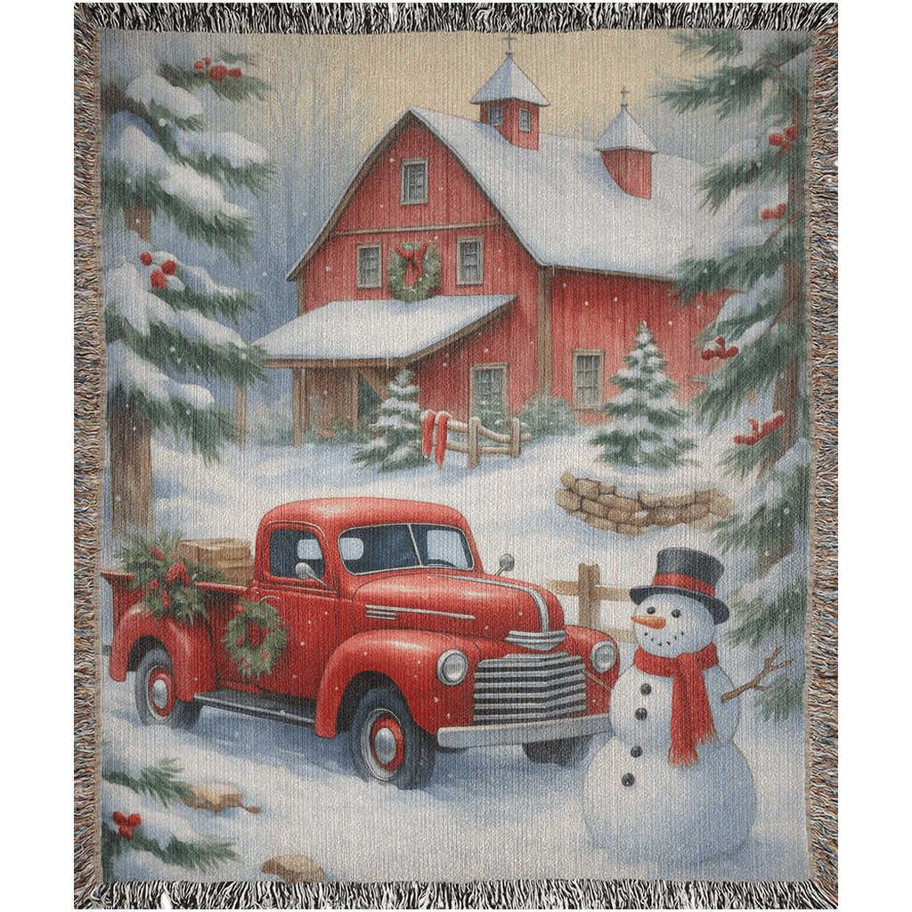 Country Christmas Delight Woven Blankets - ZumBuys