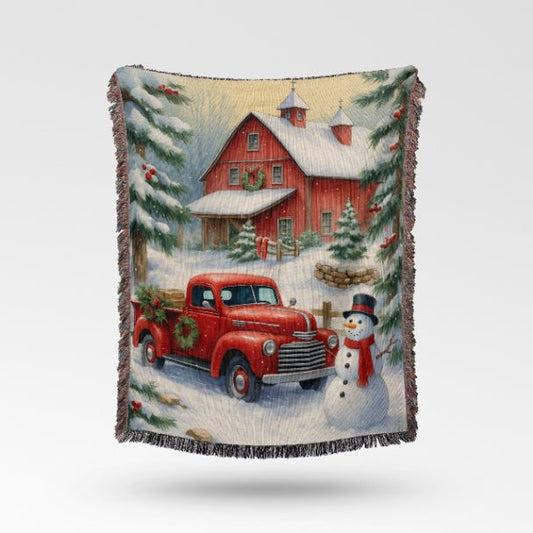 Country Christmas Delight Woven Blankets - ZumBuys