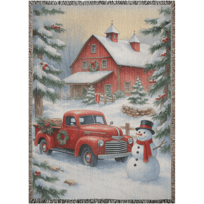 Country Christmas Delight Woven Blankets - ZumBuys