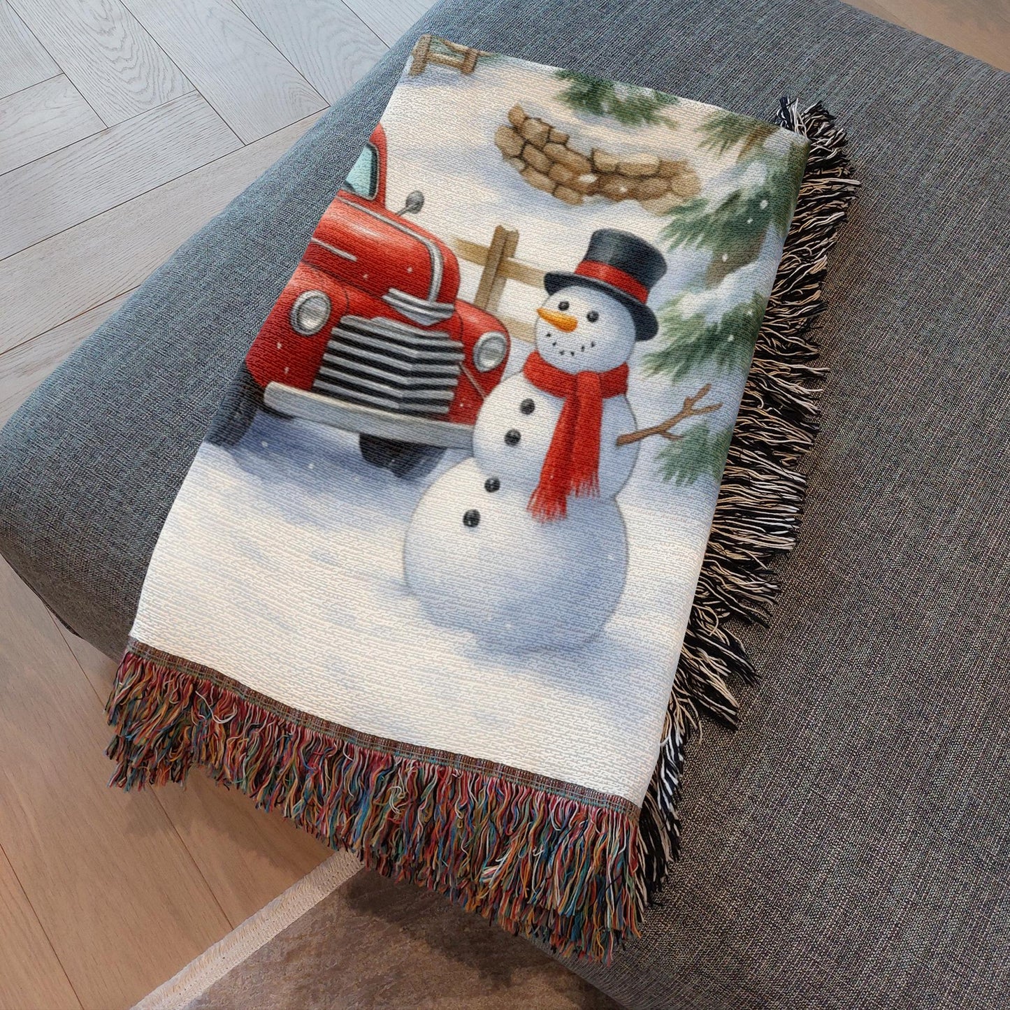 Country Christmas Delight Woven Blankets - ZumBuys