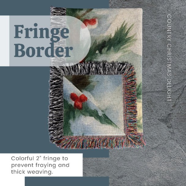 Country Christmas Delight Woven Blankets - ZumBuys