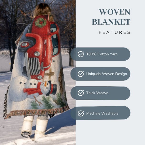 Country Christmas Delight Woven Blankets - ZumBuys