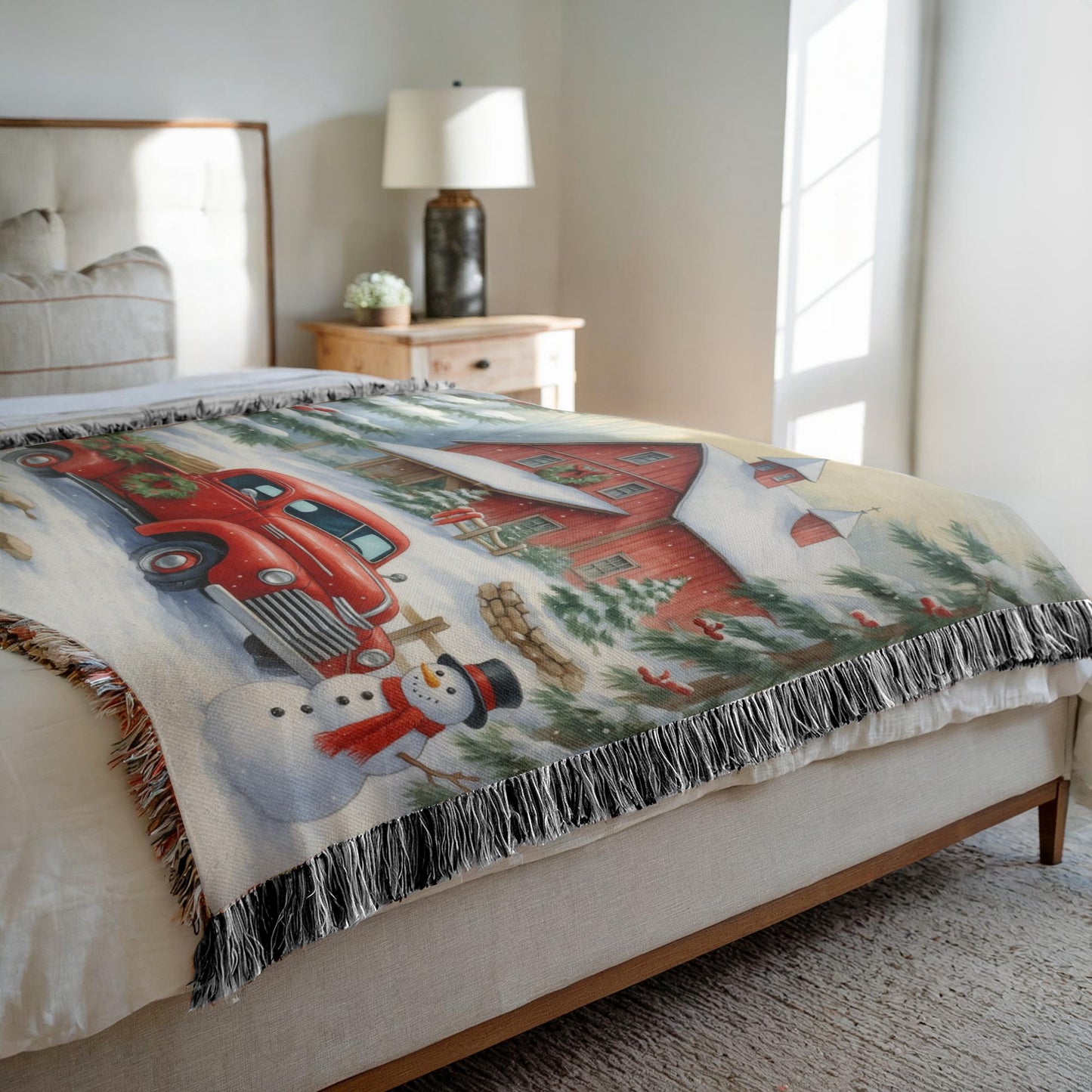 Country Christmas Delight Woven Blankets - ZumBuys