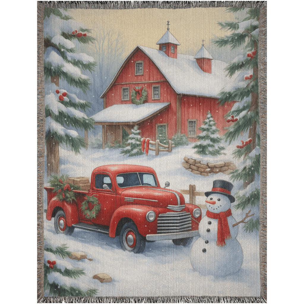 Country Christmas Delight Woven Blankets - ZumBuys