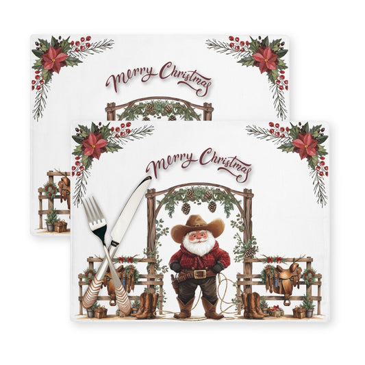 Cowboy Claus Placemat, 2pc - ZumBuys