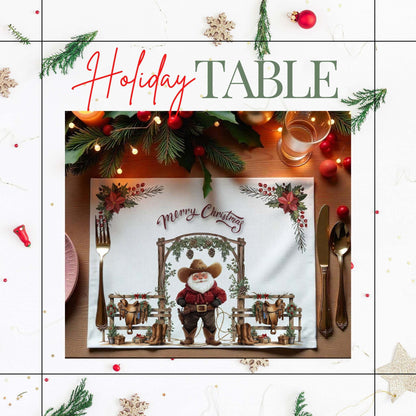 Cowboy Claus Placemat, 2pc - ZumBuys