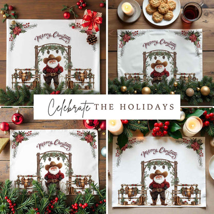 Cowboy Claus Placemat, 2pc - ZumBuys