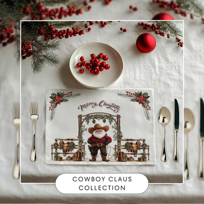 Cowboy Claus Placemat, 2pc - ZumBuys