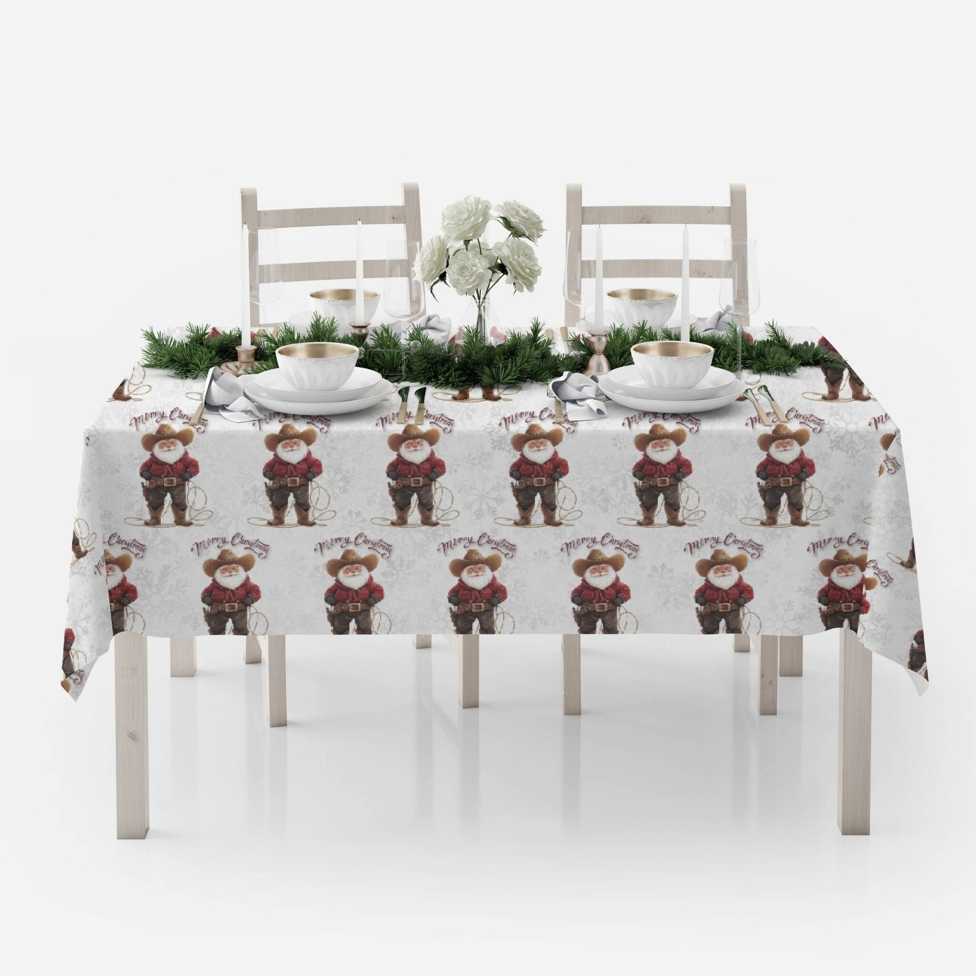 Cowboy Claus Tablecloth - ZumBuys