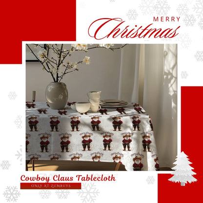 Cowboy Claus Tablecloth - ZumBuys