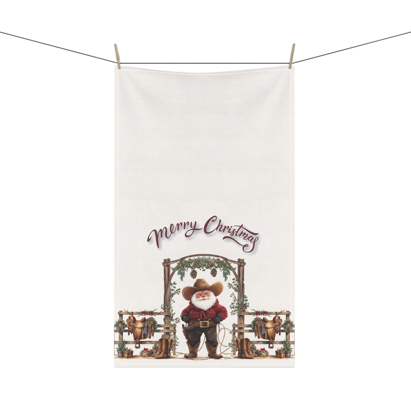 Cowboy Claus Tea Towels (cotton, poly) - ZumBuys