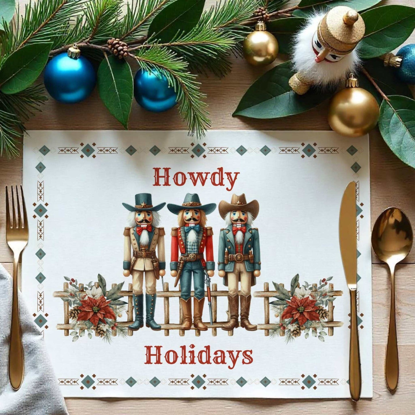 Cowboy Nutcracker Placemat, 2pc - ZumBuys