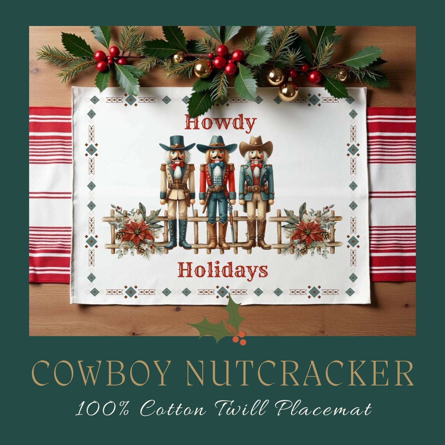 Cowboy Nutcracker Placemat, 2pc - ZumBuys