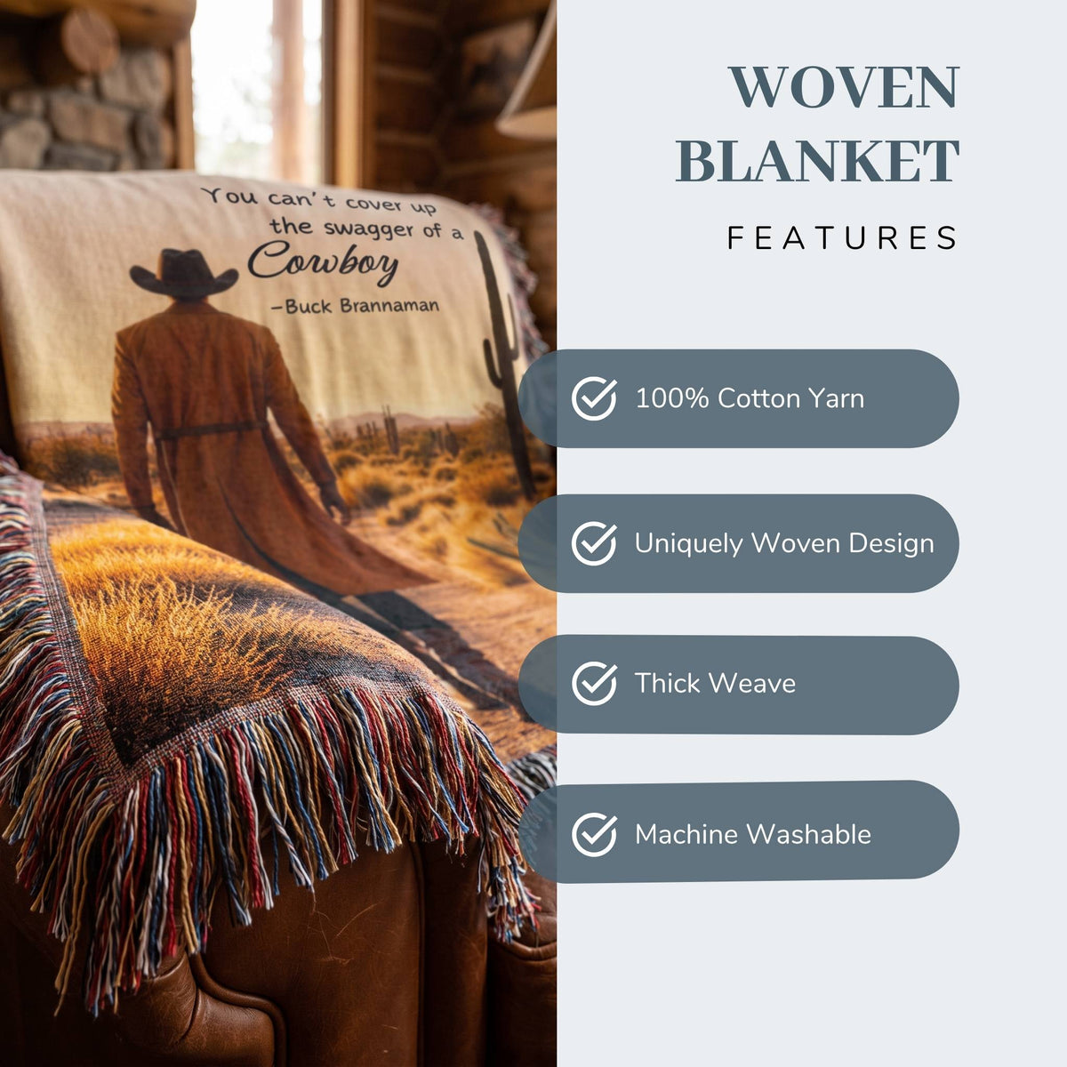 Cowboy Way Woven Blanket - ZumBuys