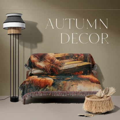 Cozy Autumn Haven Woven Blankets - ZumBuys