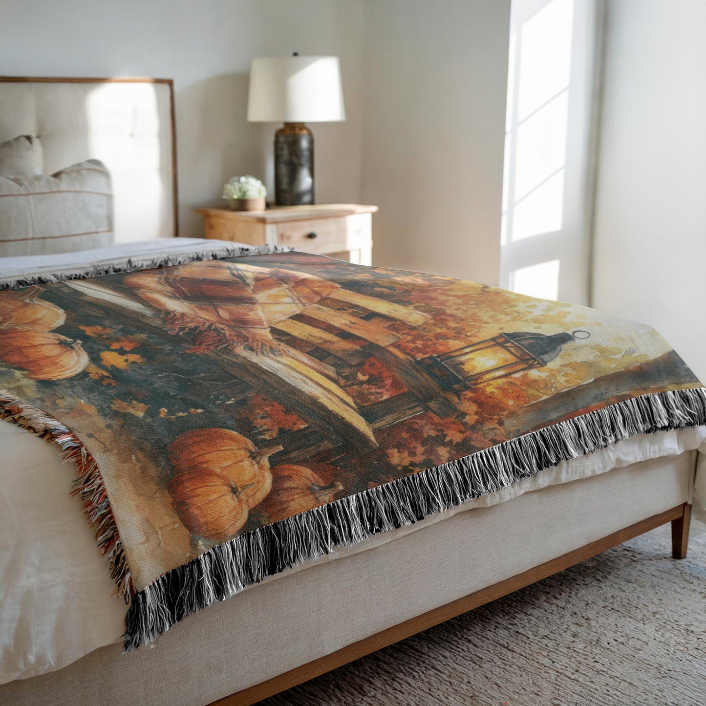 Cozy Autumn Haven Woven Blankets - ZumBuys