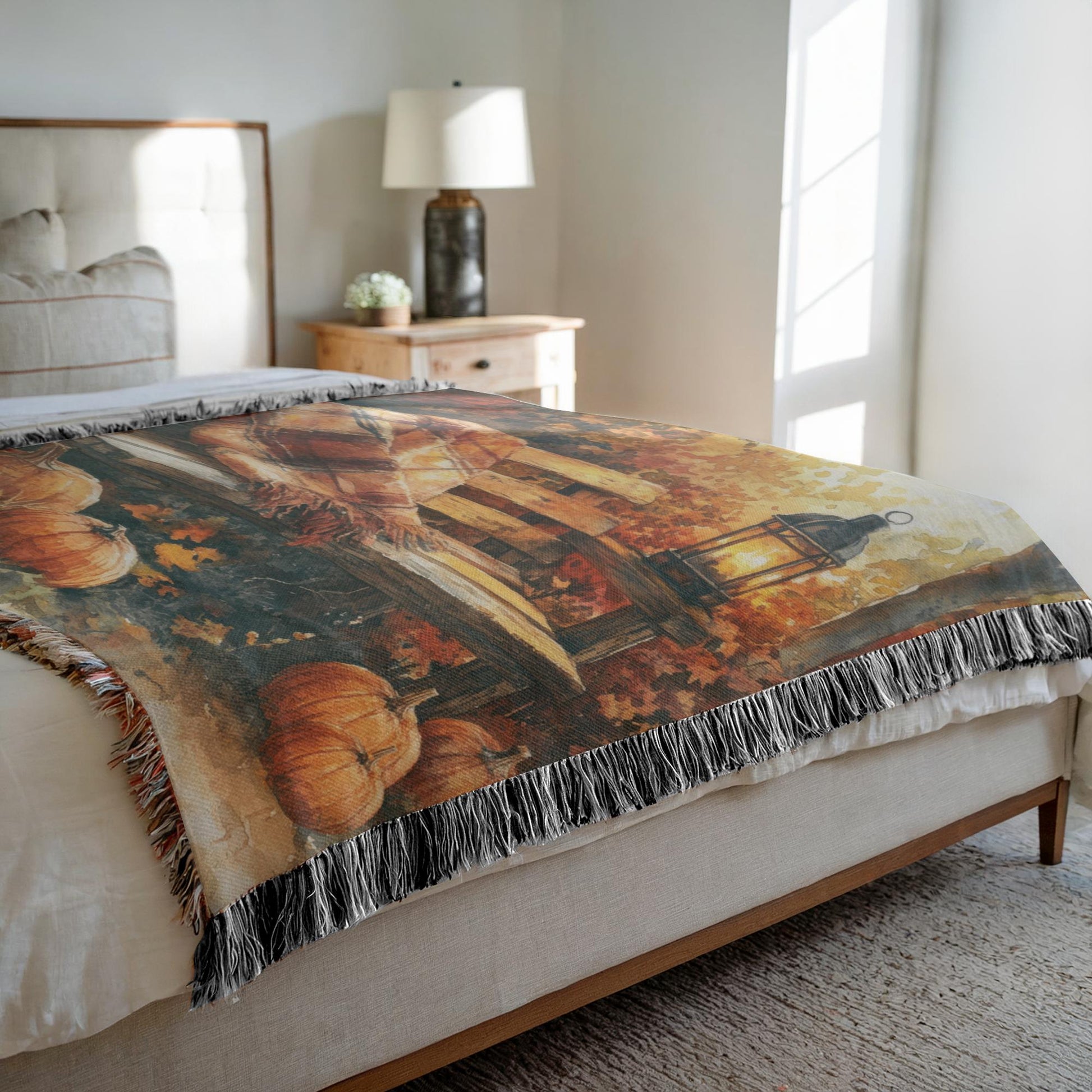 Cozy Autumn Haven Woven Blankets - ZumBuys