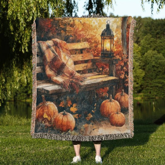 Cozy Autumn Haven Woven Blankets - ZumBuys