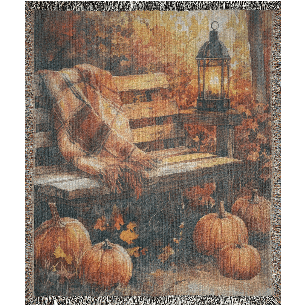 Cozy Autumn Haven Woven Blankets - ZumBuys