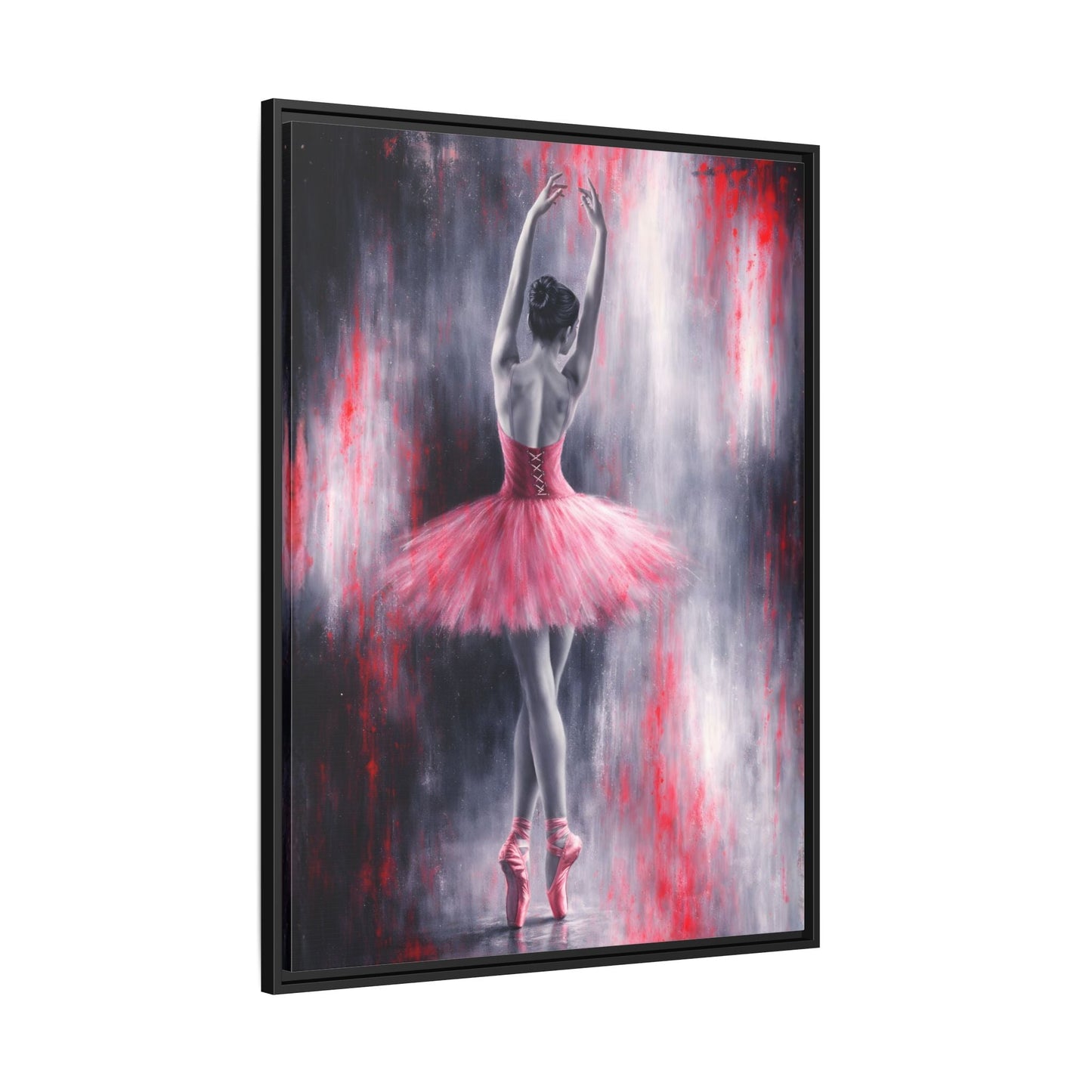 Crimson Reverie Matte Canvas, Framed (Multi - color) - ZumBuys