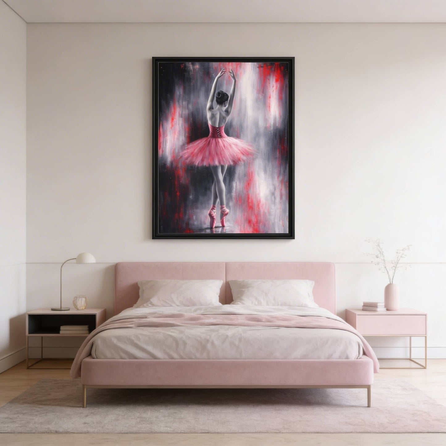 Crimson Reverie Matte Canvas, Framed (Multi - color) - ZumBuys