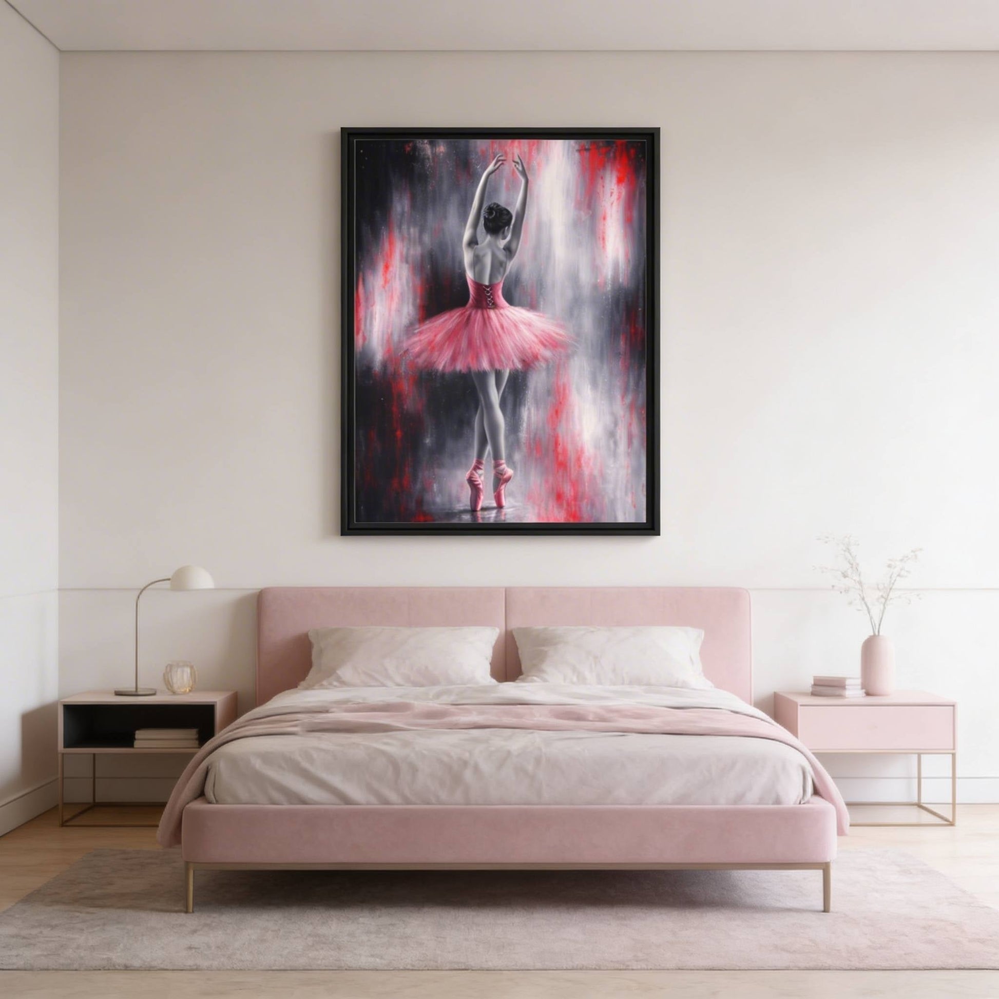 Crimson Reverie Matte Canvas, Framed (Multi - color) - ZumBuys