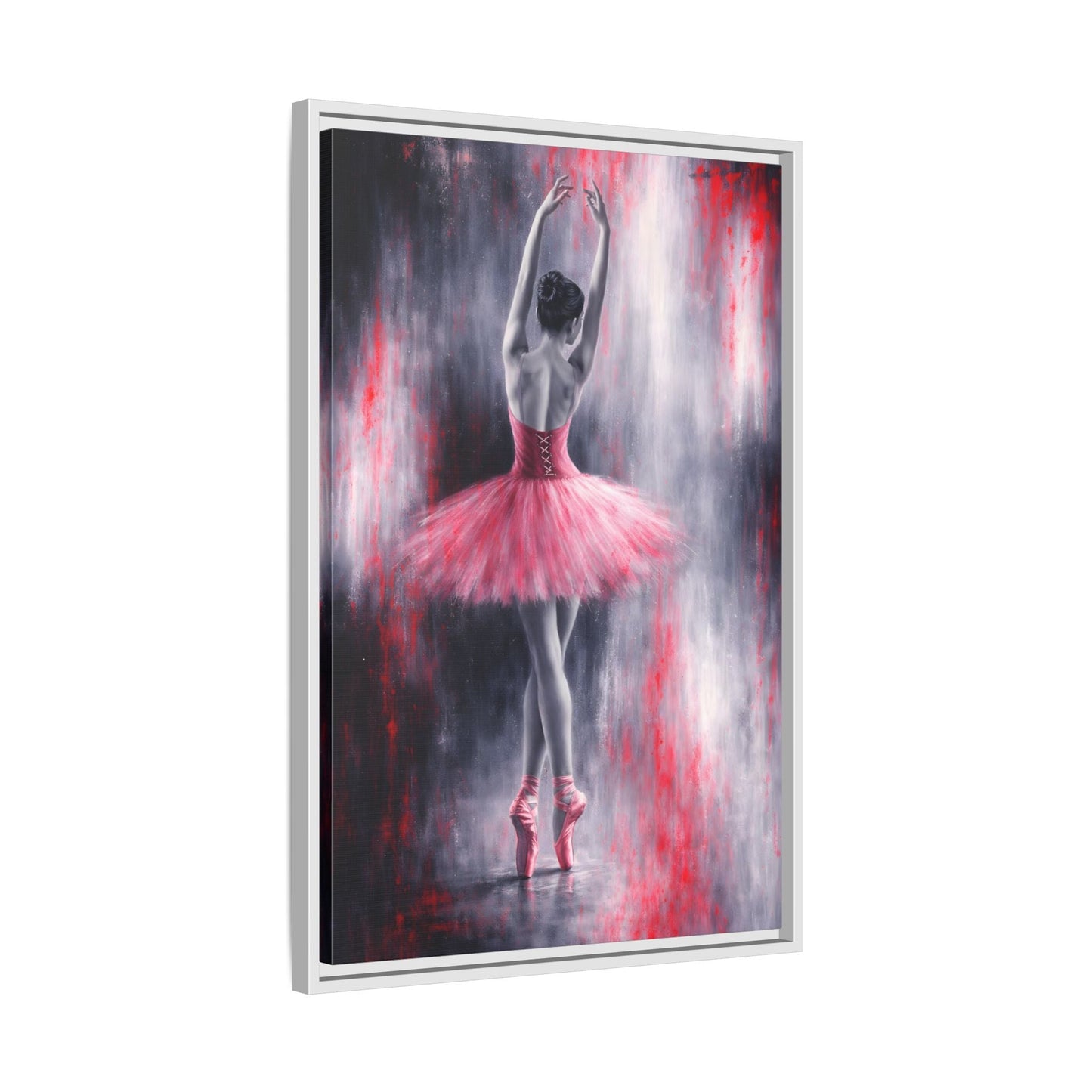 Crimson Reverie Matte Canvas, Framed (Multi - color) - ZumBuys